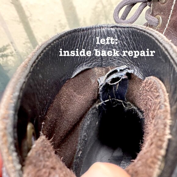 Dr Martens ENGLAND Ankle Boots Vintage Lace Up Brown Leather US 8 UK 6 eye 90s - Picture 11 of 12